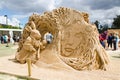 Beautiful Sand Sculpture `Rabbit Hole` in Wonderland exhibition, at Blacktown Showground. Royalty Free Stock Photo
